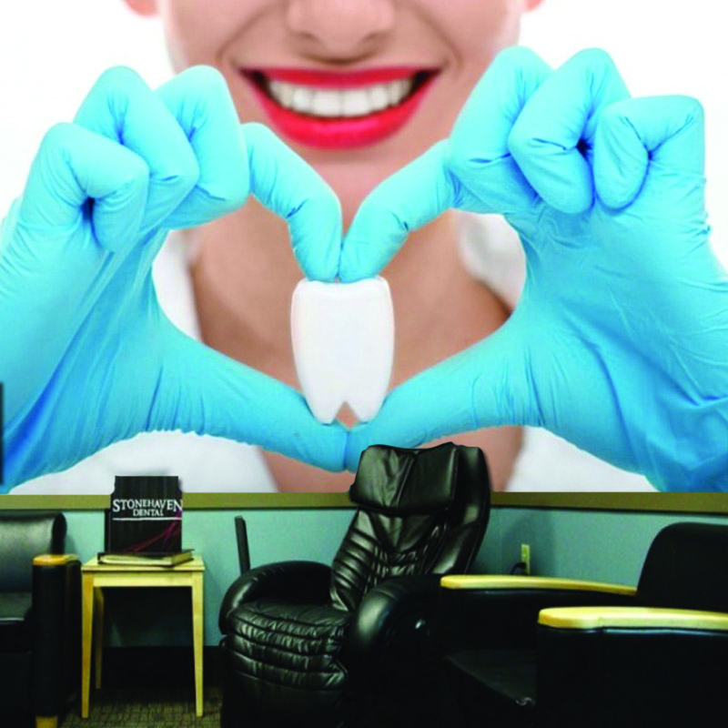 Ταπετσαρία για ιατρικό χώρο Οδοντίατρος με δόντι